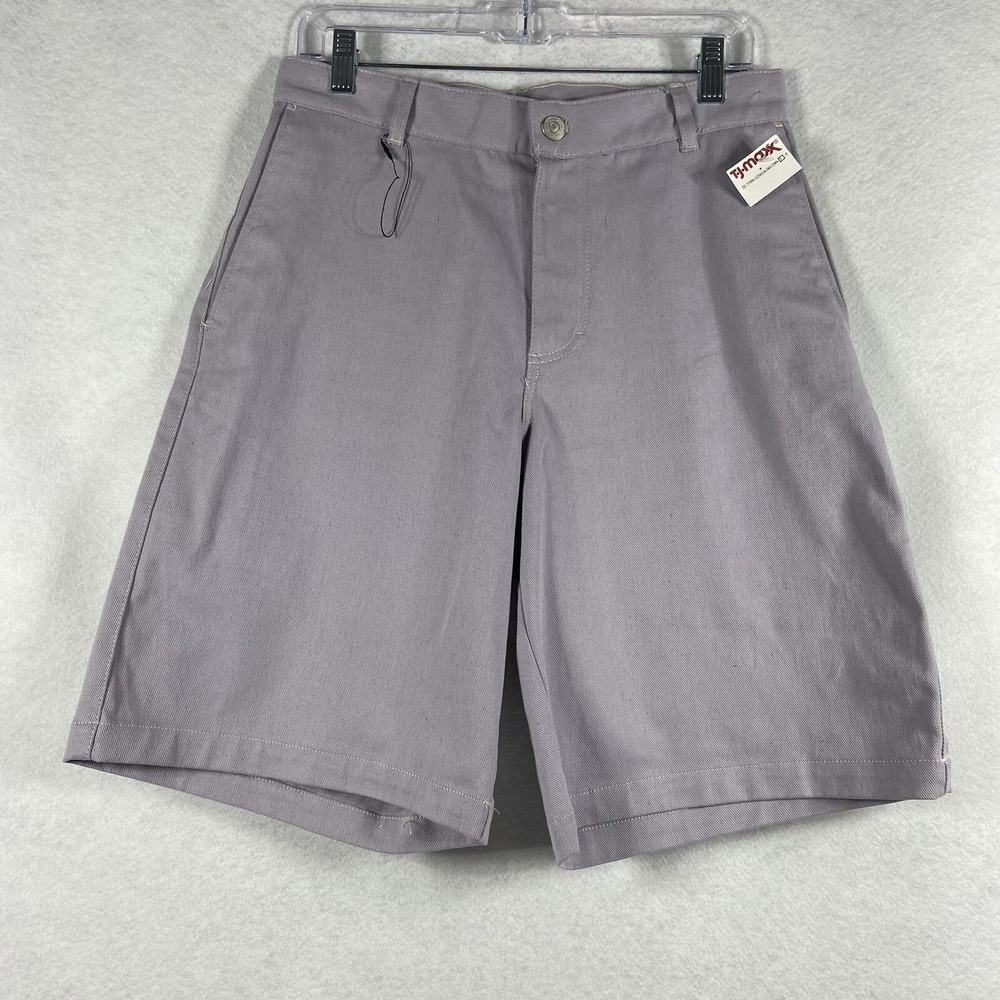 Zara‎ Shorts Womens 30 Purple Flat Front Denim Bermuda New